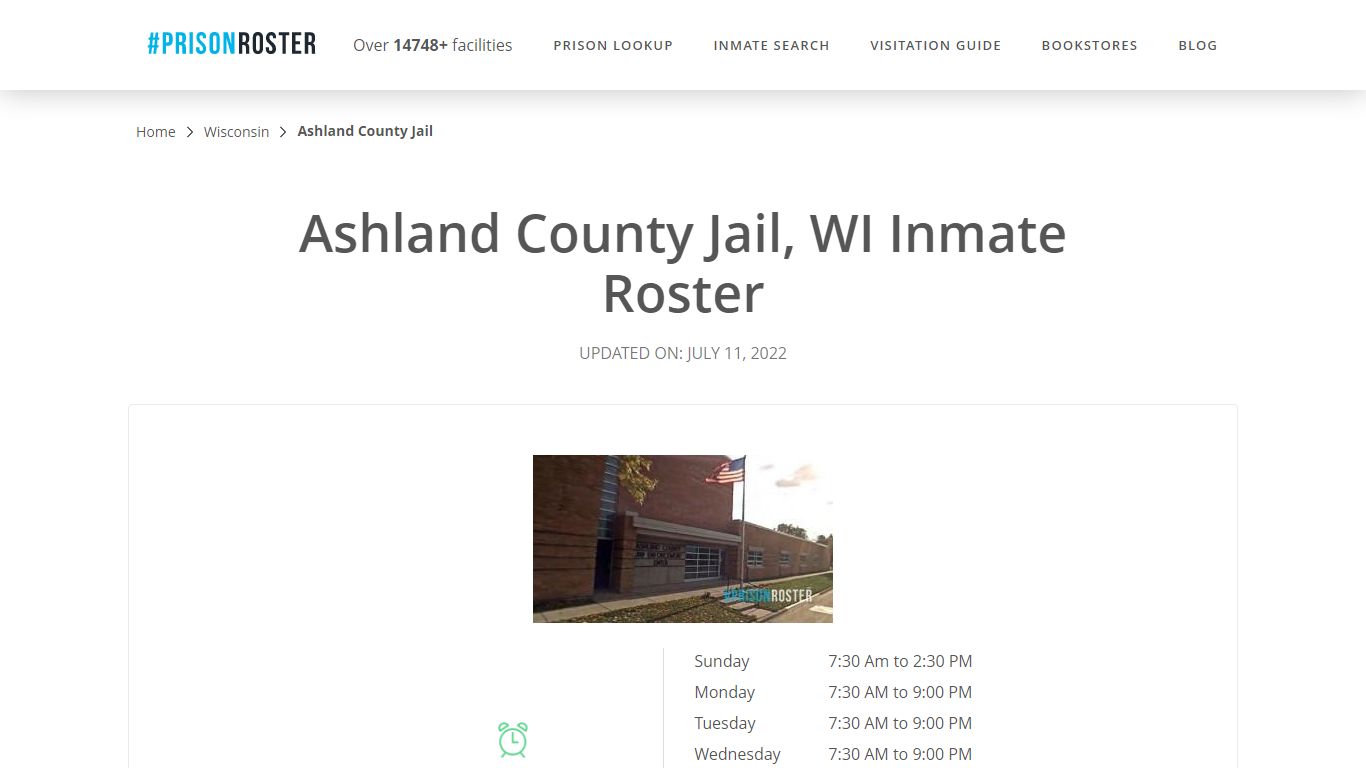 Ashland County Jail, WI Inmate Roster - Prisonroster